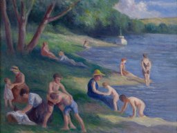 maximilien luce - plage a mericourt 1929